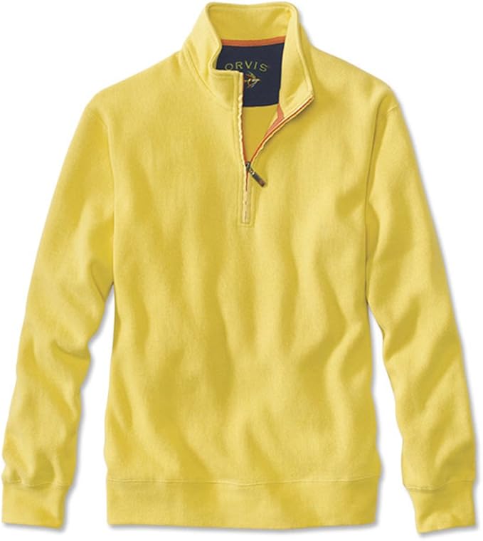 orvis男士签名柔软四分之一拉链套头衫